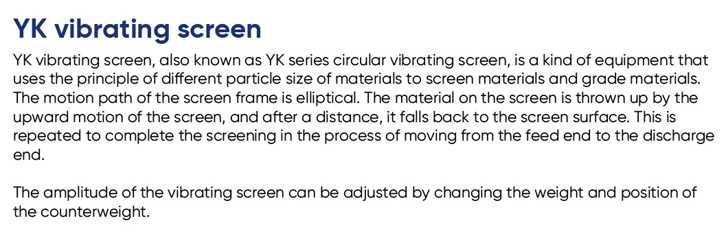 3/4 pont vibrer le tamis de tamis pour les