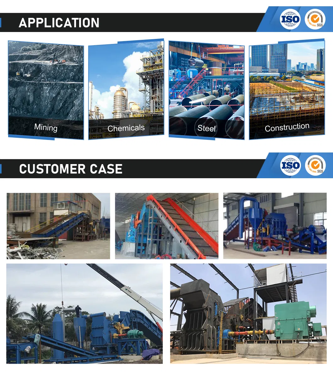 Metal Crusher Cardin industriel Shredder 